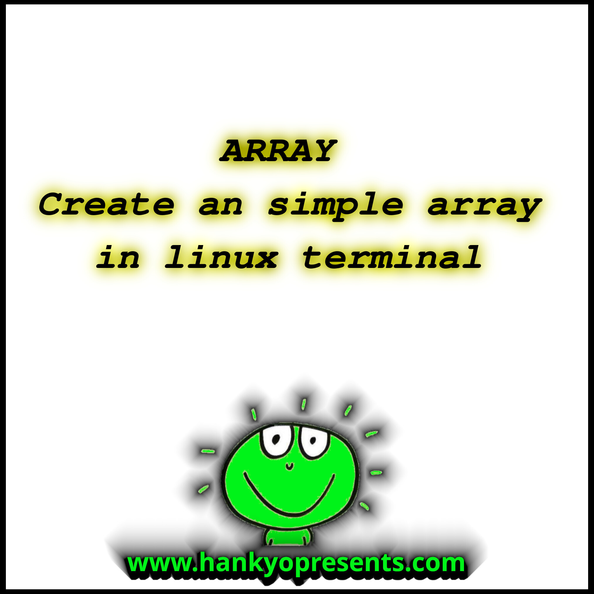 Array - Create an simple array in linux terminal